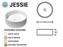 Load image into Gallery viewer, JESSIE ROUND CONCRETE BASIN MATTE WHITE