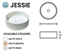 Load image into Gallery viewer, JESSIE ROUND CONCRETE BASIN MATTE WHITE
