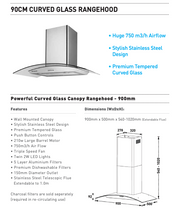 Load image into Gallery viewer, RHD 90 CURV-A RANGEHOOD
