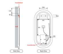 Load image into Gallery viewer, OVAL LED MIRROR FRAMELESS (Beau Monde)
