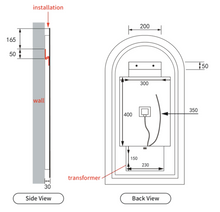 Load image into Gallery viewer, ARCH LED MIRROR FRAMELESS (Canterbury)
