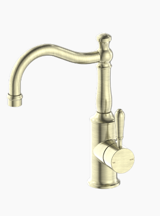 YORK BASIN MIXER HOOK SPOUT WITH METAL LEVER AB (NR69210202AB)