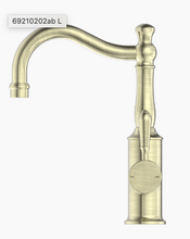 Load image into Gallery viewer, YORK BASIN MIXER HOOK SPOUT WITH METAL LEVER AB (NR69210202AB)
