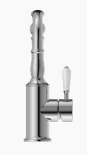 Load image into Gallery viewer, YORK BASIN MIXER HOOK SPOUT WITH WHITE PORCELAIN LEVER CH (NR69210201CH)
