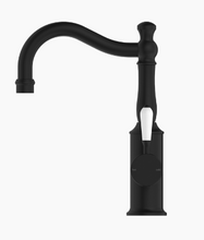Load image into Gallery viewer, YORK BASIN MIXER HOOK SPOUT WITH WHITE PORCELAIN LEVER MB (NR69210201MB)
