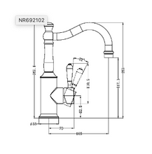 Load image into Gallery viewer, YORK BASIN MIXER WITH BLACK PORCELAIN LEVER CH (NR69210103CH)
