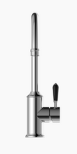 Load image into Gallery viewer, YORK KITCHEN MIXER GOOSNECK SPOUT WITH BLACK PORCELAIN LEVER CH (NR69210603CH)
