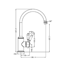 Load image into Gallery viewer, YORK KITCHEN MIXER GOOSNECK SPOUT WITH METAL LEVER AB (NR69210602AB)
