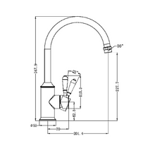 Load image into Gallery viewer, YORK KITCHEN MIXER GOOSNECK SPOUT WITH METAL LEVER MB (NR69210602MB)

