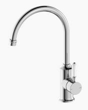 Load image into Gallery viewer, YORK KITCHEN MIXER GOOSNECK SPOUT WITH WHITE PORCELAIN LEVER CH (NR69210601CH)
