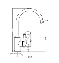 Load image into Gallery viewer, YORK KITCHEN MIXER GOOSNECK SPOUT WITH WHITE PORCELAIN LEVER CH (NR69210601CH)
