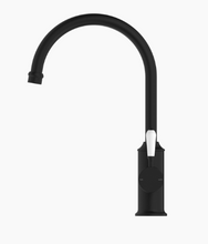 Load image into Gallery viewer, YORK KITCHEN MIXER GOOSNECK SPOUT WITH WHITE PORCELAIN LEVER MB (NR69210601MB)

