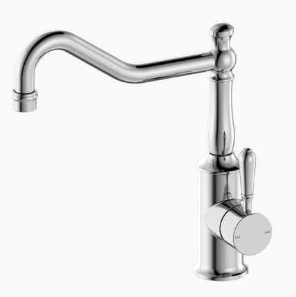 YORK KITCHEN MIXER HOOK SPOUT WITH METAL LEVER CH (NR69210702CH)
