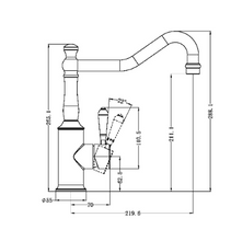 Load image into Gallery viewer, YORK KITCHEN MIXER HOOK SPOUT WITH METAL LEVER CH (NR69210702CH)

