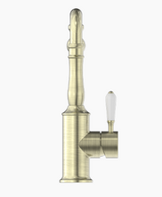 Load image into Gallery viewer, YORK KITCHEN MIXER HOOK SPOUT WITH WHITE PORCELAIN LEVER AB (NR69210701AB)
