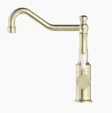 Load image into Gallery viewer, YORK KITCHEN MIXER HOOK SPOUT WITH WHITE PORCELAIN LEVER AB (NR69210701AB)
