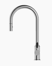 Load image into Gallery viewer, YORK PULL OUT SINK MIXER WITH VEGIE SPRAY FUNCTION WITH BLACK PORCELAIN LEVER CH (NR69210803CH)
