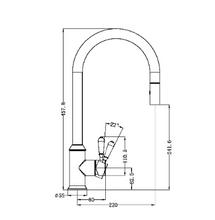 Load image into Gallery viewer, YORK PULL OUT SINK MIXER WITH VEGIE SPRAY FUNCTION WITH METAL LEVER AB (NR69210802AB)
