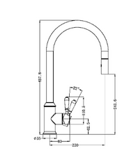 Load image into Gallery viewer, YORK PULL OUT SINK MIXER WITH VEGIE SPRAY FUNCTION WITH METAL LEVER CH (NR69210802CH)
