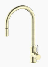 Load image into Gallery viewer, YORK PULL OUT SINK MIXER WITH VEGIE SPRAY FUNCTION WITH WHITE PORCELAIN LEVER AB (NR69210801AB)
