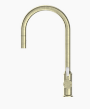 Load image into Gallery viewer, YORK PULL OUT SINK MIXER WITH VEGIE SPRAY FUNCTION WITH WHITE PORCELAIN LEVER AB (NR69210801AB)
