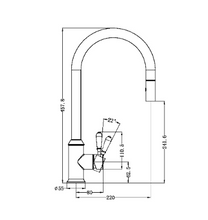 Load image into Gallery viewer, YORK PULL OUT SINK MIXER WITH VEGIE SPRAY FUNCTION WITH WHITE PORCELAIN LEVER CH (NR69210801CH)
