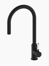 Load image into Gallery viewer, YORK PULL OUT SINK MIXER WITH VEGIE SPRAY FUNCTION WITH WHITE PORCELAIN LEVER MB (NR69210801MB)
