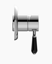 Load image into Gallery viewer, YORK SHOWER MIXER WITH BLACK PORCELAIN LEVER CH (NR69210903CH)
