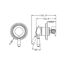 Load image into Gallery viewer, YORK SHOWER MIXER WITH BLACK PORCELAIN LEVER CH (NR69210903CH)
