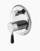 Load image into Gallery viewer, YORK SHOWER MIXER WITH DIVERTOR WITH BLACK PORCELAIN LEVER CH (NR692109A03CH)
