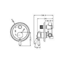 Load image into Gallery viewer, YORK SHOWER MIXER WITH DIVERTOR WITH BLACK PORCELAIN LEVER CH (NR692109A03CH)
