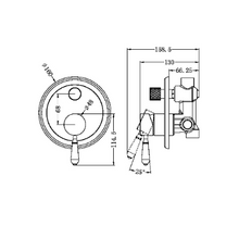 Load image into Gallery viewer, YORK SHOWER MIXER WITH DIVERTOR WITH METAL LEVER AB (NR692109A02AB)
