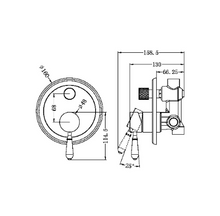 Load image into Gallery viewer, YORK SHOWER MIXER WITH DIVERTOR WITH METAL LEVER MB (NR692109A02MB)
