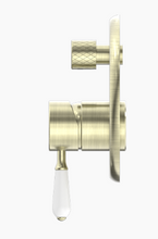 Load image into Gallery viewer, YORK SHOWER MIXER WITH DIVERTOR WITH WHITE PORCELAIN LEVER AB (NR692109A01AB)
