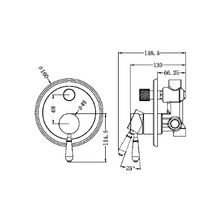 Load image into Gallery viewer, YORK SHOWER MIXER WITH DIVERTOR WITH WHITE PORCELAIN LEVER AB (NR692109A01AB)
