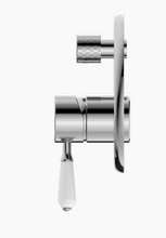 Load image into Gallery viewer, YORK SHOWER MIXER WITH DIVERTOR WITH WHITE PORCELAIN LEVER CH (NR692109A01CH)
