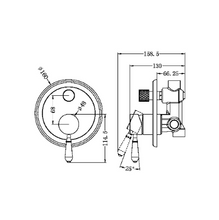 Load image into Gallery viewer, YORK SHOWER MIXER WITH DIVERTOR WITH WHITE PORCELAIN LEVER CH (NR692109A01CH)
