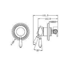 Load image into Gallery viewer, YORK SHOWER MIXER WITH WHITE PORCELAIN LEVER AB (NR69210901AB)
