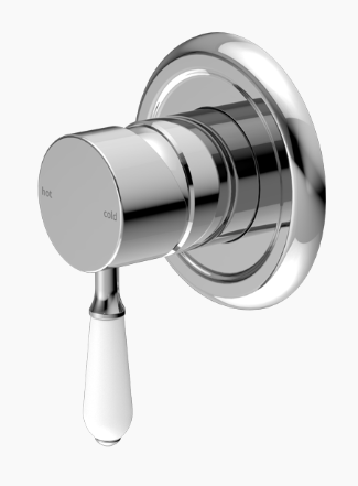 YORK SHOWER MIXER WITH WHITE PORCELAIN LEVER CH (NR69210901CH)