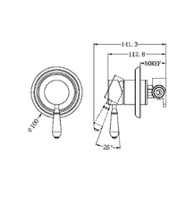 Load image into Gallery viewer, YORK SHOWER MIXER WITH WHITE PORCELAIN LEVER MB (NR69210901MB)
