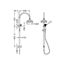 Load image into Gallery viewer, YORK TWIN SHOWER WITH METAL HAND SHOWER AB (NR69210502AB)
