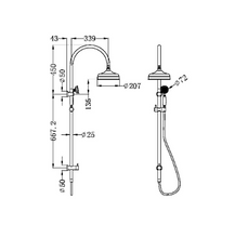 Load image into Gallery viewer, YORK TWIN SHOWER WITH METAL HAND SHOWER CH (NR69210502CH)
