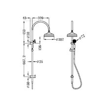 Load image into Gallery viewer, YORK TWIN SHOWER WITH METAL HAND SHOWER MB (NR69210502MB)
