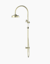 Load image into Gallery viewer, YORK TWIN SHOWER WITH WHITE PORCELAIN HAND SHOWER AB (NR69210501AB)
