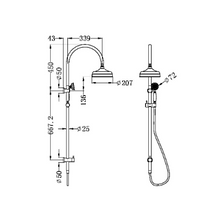 Load image into Gallery viewer, YORK TWIN SHOWER WITH WHITE PORCELAIN HAND SHOWER CH (NR69210501CH)
