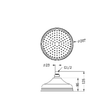 Load image into Gallery viewer, YORK 200MM SHOWER HEAD MB (NR508094MB)
