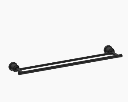 YORK DOUBLE TOWEL RAIL 600MM MB (NR6924DMB)