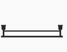 Load image into Gallery viewer, YORK DOUBLE TOWEL RAIL 600MM MB (NR6924DMB)
