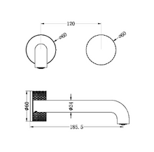 Load image into Gallery viewer, OPAL PROGRESSIVE WALL BASIN SET 160/185/230MM SPOUT BG(NR252007A160/185/230BG)
