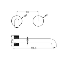 Load image into Gallery viewer, OPAL PROGRESSIVE WALL BASIN SET 160/185/230MM SPOUT BG(NR252007A160/185/230BG)
